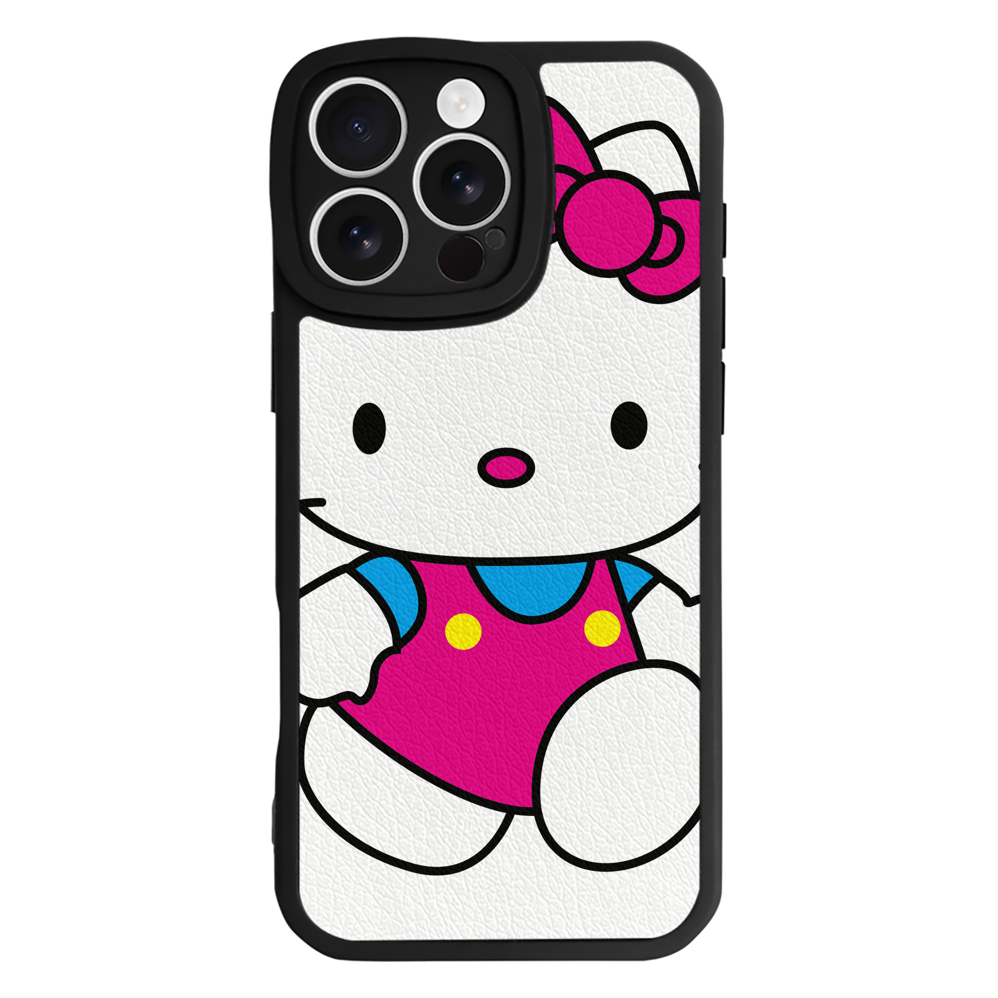（画像用） Hello Kitty ハローキティ 【iPhone 16シリーズ対応】シリコンスマホケース（レザー調） 材質：シリコン